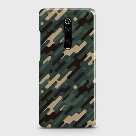 Xiaomi Mi 9T Cover - Camo Series 3 - Light Green Design - Matte Finish - Snap On Hard Case with LifeTime Colors Guarantee