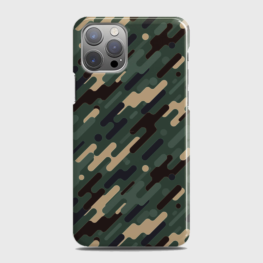 iPhone 12 Pro Max Cover - Camo Series 3 - Light Green Design - Matte Finish - Snap On Hard Case with LifeTime Colors Guarantee