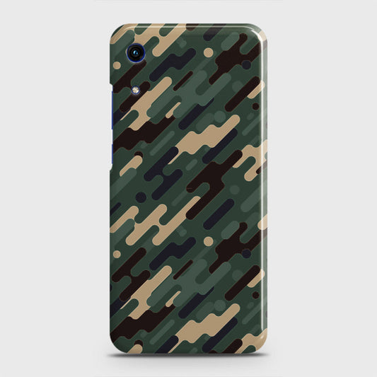 Honor 8A Without Sensor Cut Cover - Camo Series 3 - Light Green Design - Matte Finish - Snap On Hard Case with LifeTime Colors Guarantee