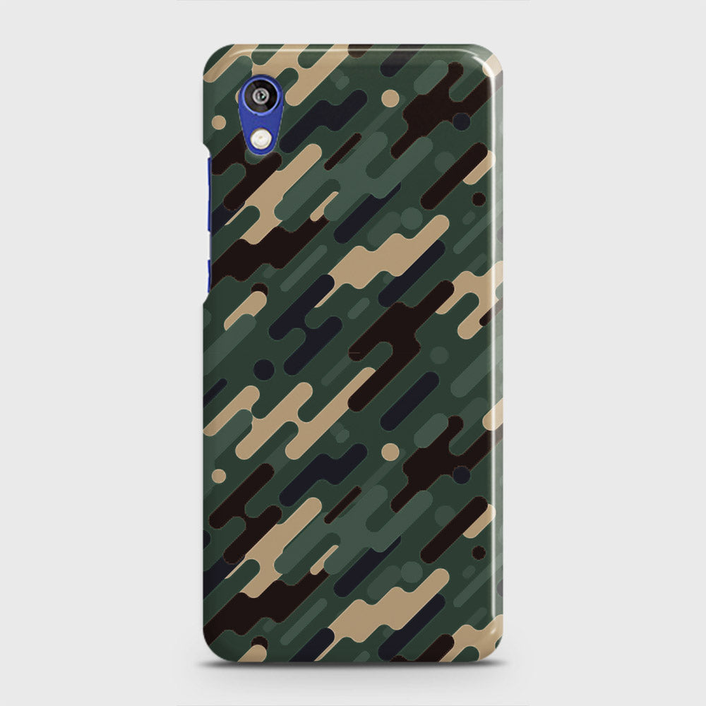Honor 8S Cover - Camo Series 3 - Light Green Design - Matte Finish - Snap On Hard Case with LifeTime Colors Guarantee
