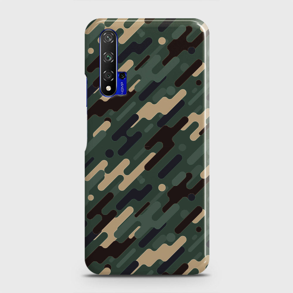 Honor 20 Cover - Camo Series 3 - Light Green Design - Matte Finish - Snap On Hard Case with LifeTime Colors Guarantee