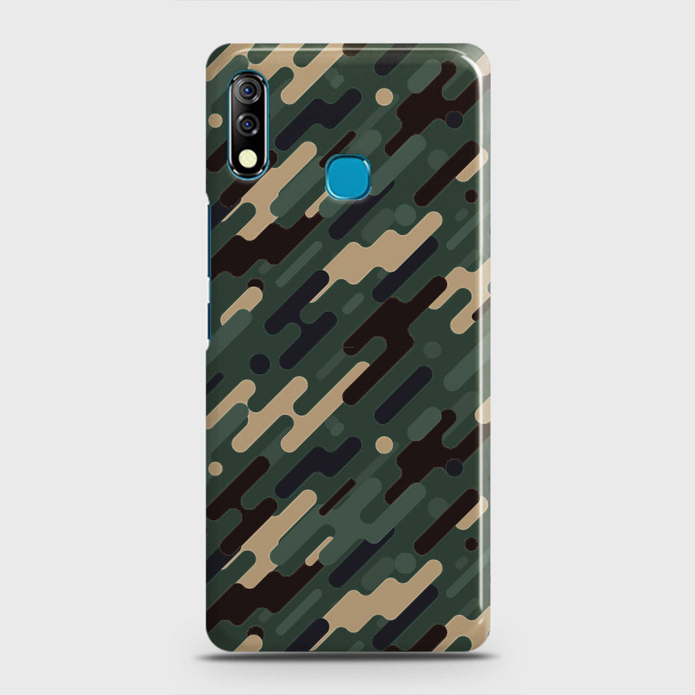 Infinix Hot 8 Lite Cover - Camo Series 3 - Light Green Design - Matte Finish - Snap On Hard Case with LifeTime Colors Guarantee