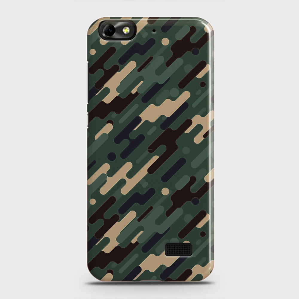 Huawei Honor 4C Cover - Camo Series 3 - Light Green Design - Matte Finish - Snap On Hard Case with LifeTime Colors Guarantee