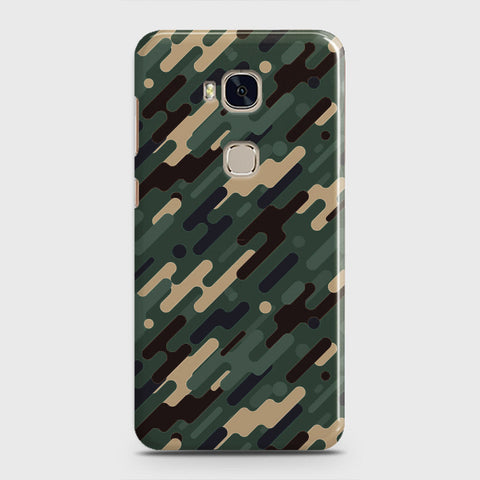 Huawei Honor 5X Cover - Camo Series 3 - Light Green Design - Matte Finish - Snap On Hard Case with LifeTime Colors Guarantee