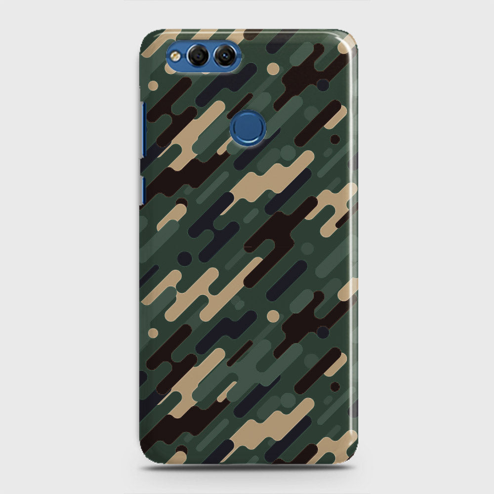 Huawei Honor 7X Cover - Camo Series 3 - Light Green Design - Matte Finish - Snap On Hard Case with LifeTime Colors Guarantee