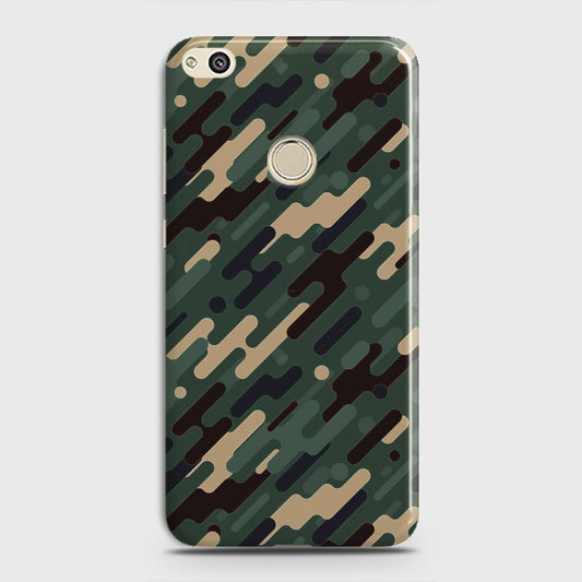 Huawei Honor 8 Lite Cover - Camo Series 3 - Light Green Design - Matte Finish - Snap On Hard Case with LifeTime Colors Guarantee