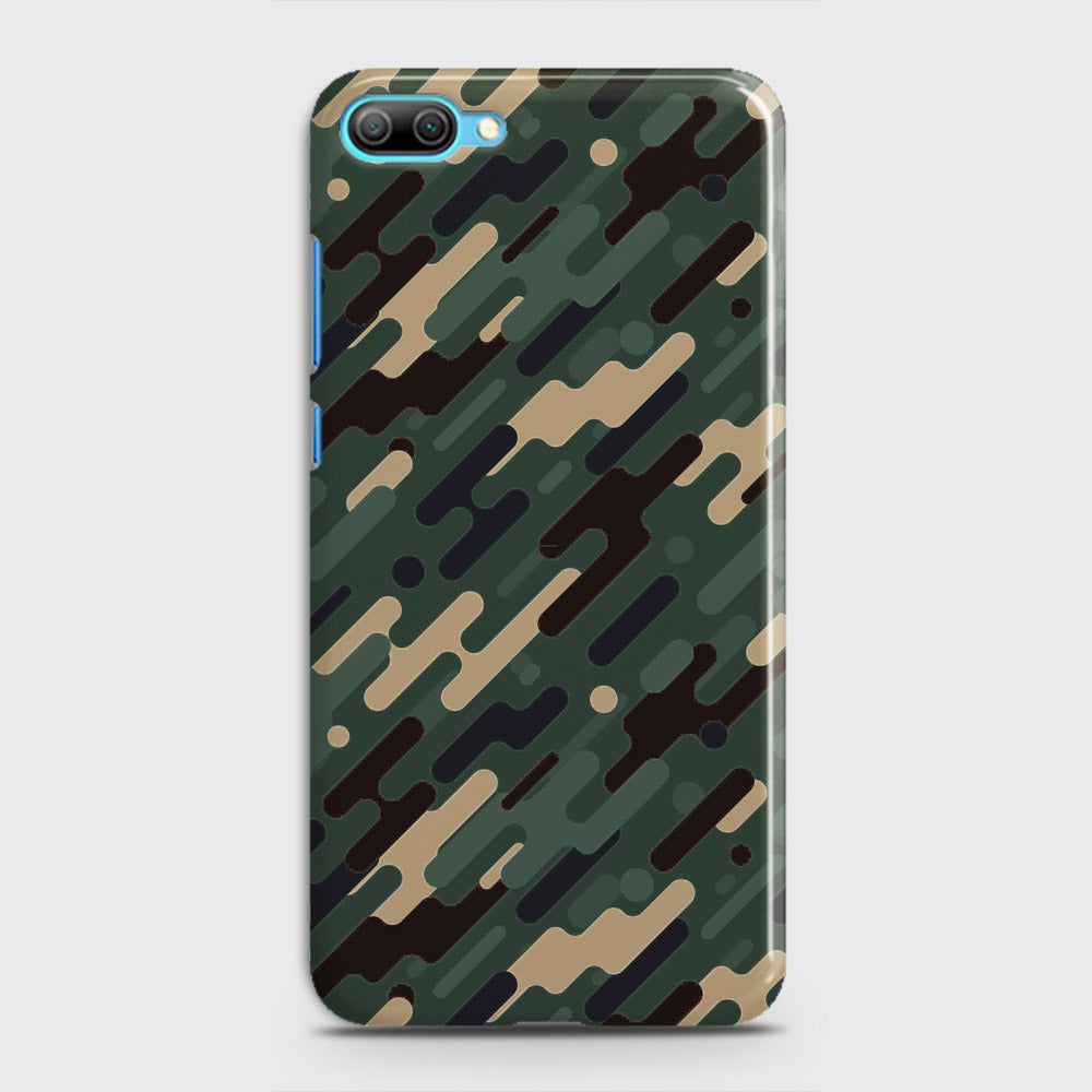 Huawei Honor 10 Lite Cover - Camo Series 3 - Light Green Design - Matte Finish - Snap On Hard Case with LifeTime Colors Guarantee