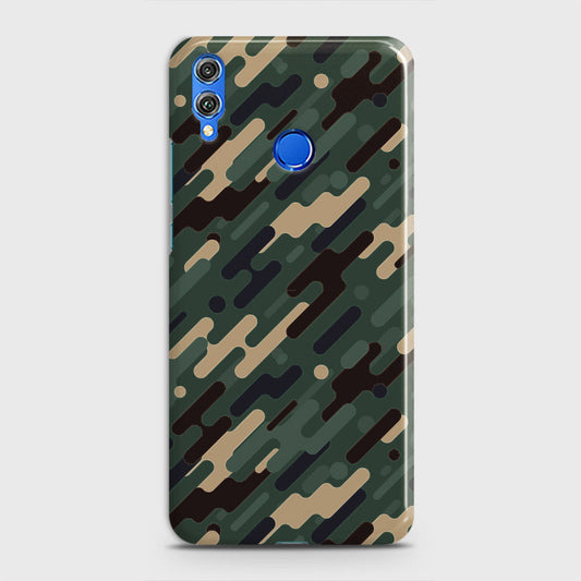 Huawei Honor Play Cover - Camo Series 3 - Light Green Design - Matte Finish - Snap On Hard Case with LifeTime Colors Guarantee