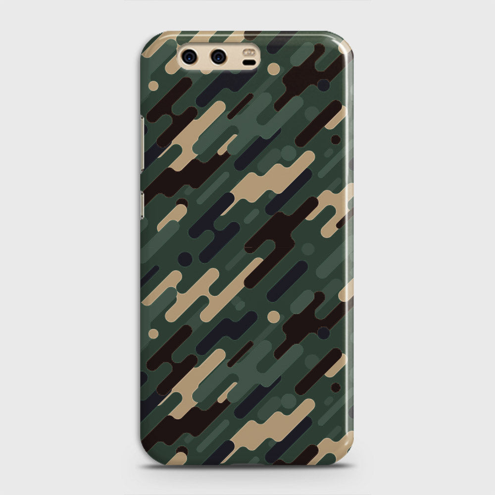 Huawei P10 Cover - Camo Series 3 - Light Green Design - Matte Finish - Snap On Hard Case with LifeTime Colors Guarantee