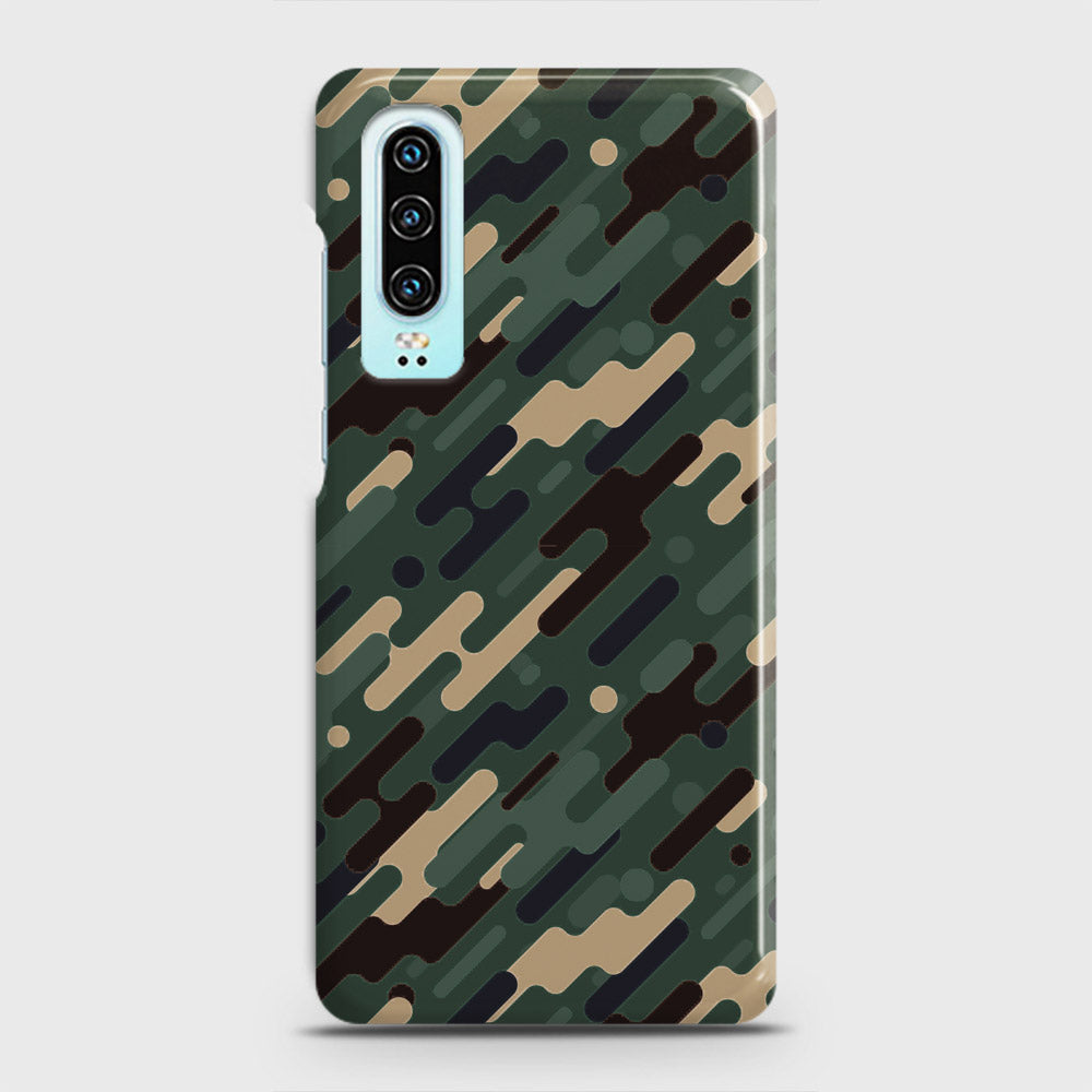 Huawei P30 Cover - Camo Series 3 - Light Green Design - Matte Finish - Snap On Hard Case with LifeTime Colors Guarantee