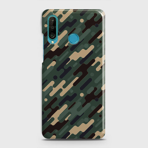 Huawei P30 lite Cover - Camo Series 3 - Light Green Design - Matte Finish - Snap On Hard Case with LifeTime Colors Guarantee