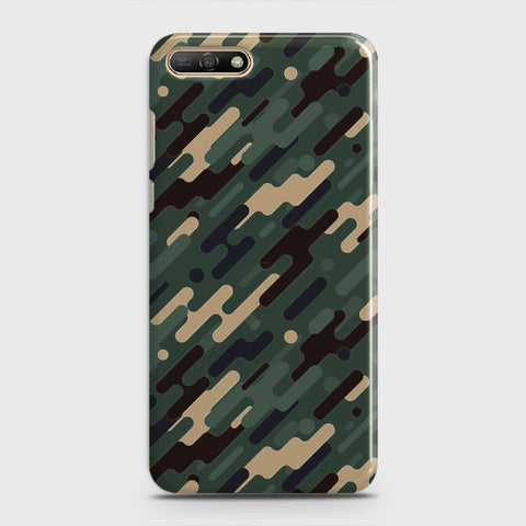 Huawei Y6 2018 Cover - Camo Series 3 - Light Green Design - Matte Finish - Snap On Hard Case with LifeTime Colors Guarantee