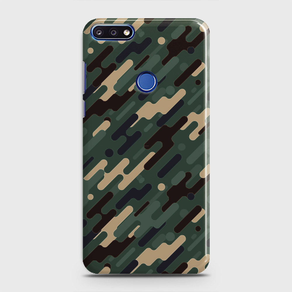 Honor 7A Cover - Camo Series 3 - Light Green Design - Matte Finish - Snap On Hard Case with LifeTime Colors Guarantee