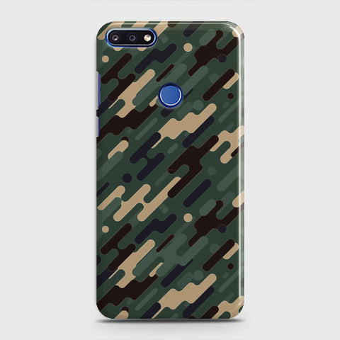 Honor 7A Cover - Camo Series 3 - Light Green Design - Matte Finish - Snap On Hard Case with LifeTime Colors Guarantee