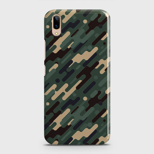 Vivo V11 Pro Cover - Camo Series 3 - Light Green Design - Matte Finish - Snap On Hard Case with LifeTime Colors Guarantee
