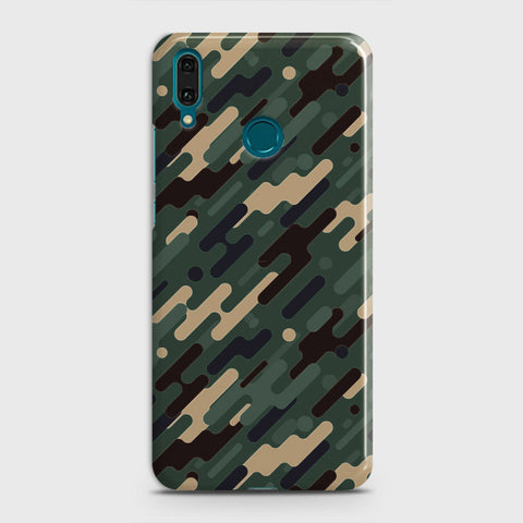 Huawei Y7 2019 Cover - Camo Series 3 - Light Green Design - Matte Finish - Snap On Hard Case with LifeTime Colors Guarantee