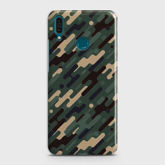 Huawei Y9 2019 Cover - Camo Series 3 - Light Green Design - Matte Finish - Snap On Hard Case with LifeTime Colors Guarantee