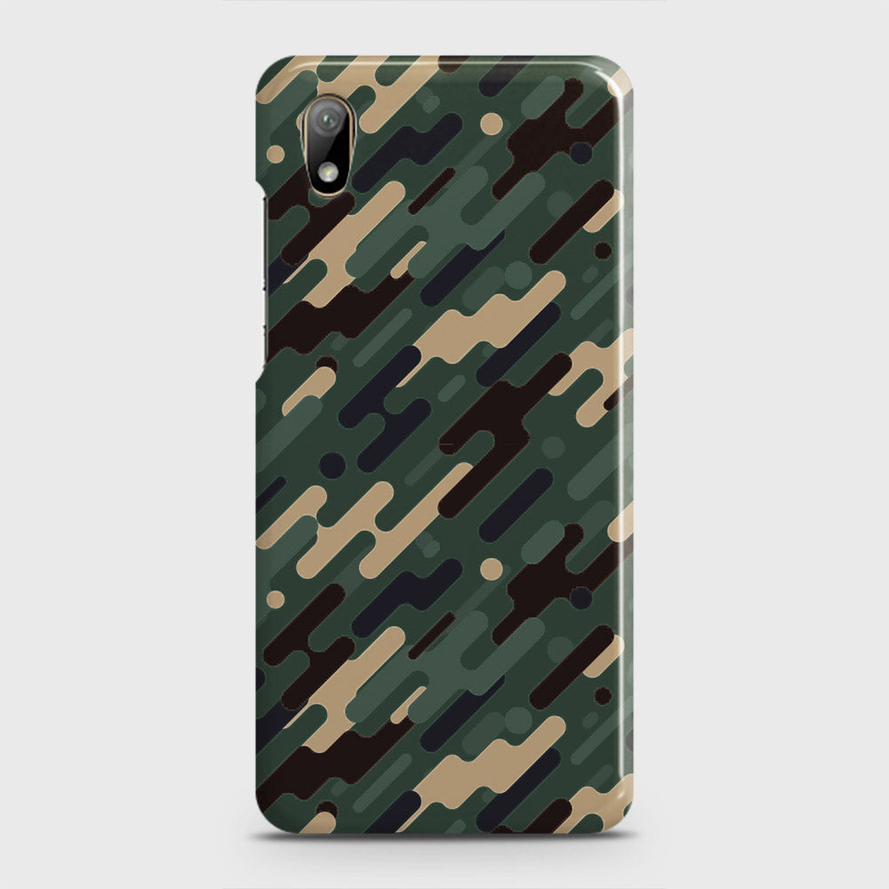 Huawei Y5 2019 Cover - Camo Series 3 - Light Green Design - Matte Finish - Snap On Hard Case with LifeTime Colors Guarantee