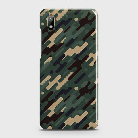 Huawei Y5 2019 Cover - Camo Series 3 - Light Green Design - Matte Finish - Snap On Hard Case with LifeTime Colors Guarantee