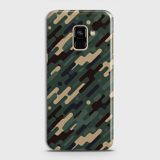 Samsung Galaxy A6 2018 Cover - Camo Series 3 - Light Green Design - Matte Finish - Snap On Hard Case with LifeTime Colors Guarantee