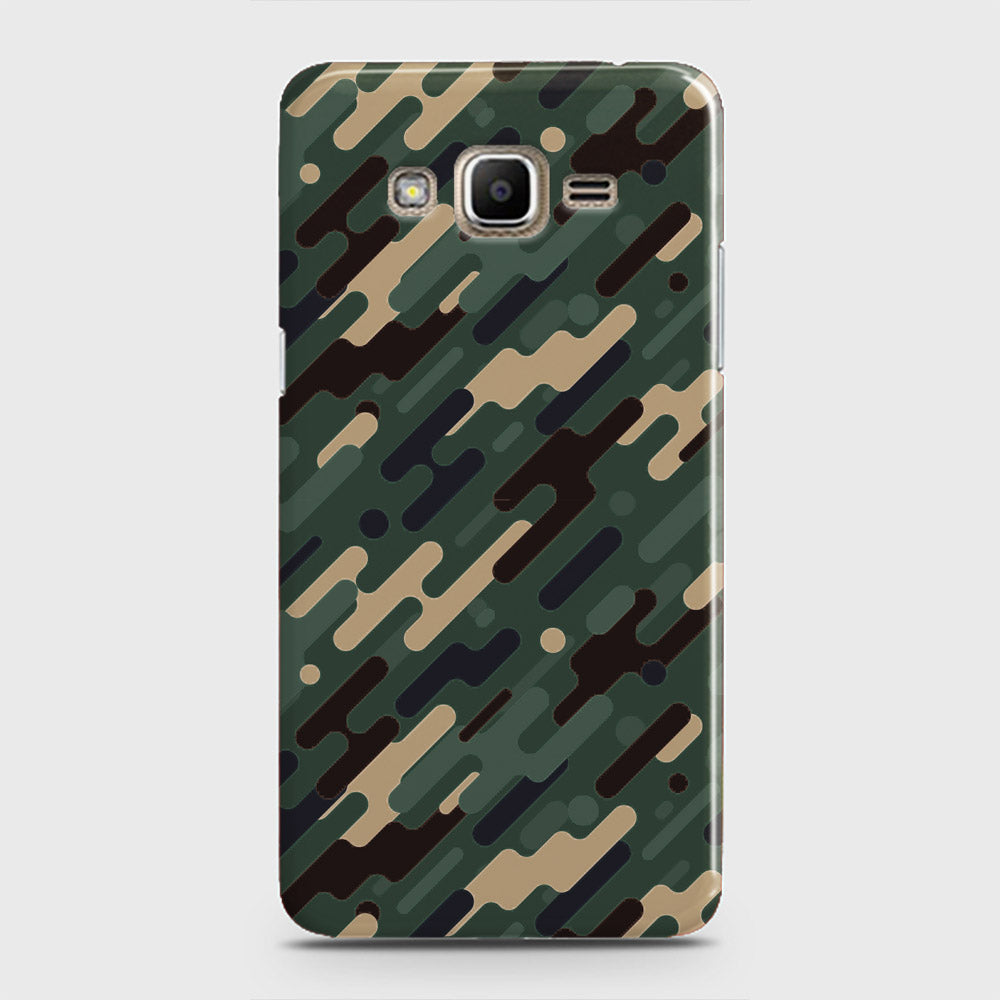 Samsung Galaxy J7 Core Cover - Camo Series 3 - Light Green Design - Matte Finish - Snap On Hard Case with LifeTime Colors Guarantee