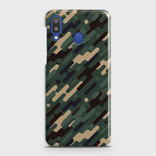 Samsung Galaxy M20 Cover - Camo Series 3 - Light Green Design - Matte Finish - Snap On Hard Case with LifeTime Colors Guarantee