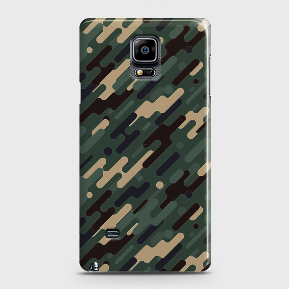 Samsung Galaxy Note 4 Cover - Camo Series 3 - Light Green Design - Matte Finish - Snap On Hard Case with LifeTime Colors Guarantee