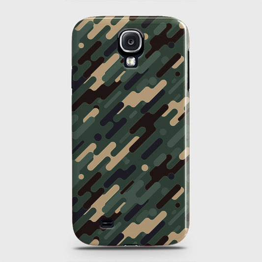 Samsung Galaxy S4 Cover - Camo Series 3 - Light Green Design - Matte Finish - Snap On Hard Case with LifeTime Colors Guarantee