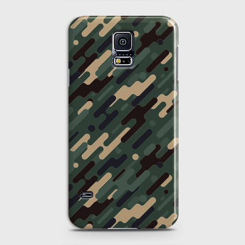 Samsung Galaxy S5 Cover - Camo Series 3 - Light Green Design - Matte Finish - Snap On Hard Case with LifeTime Colors Guarantee