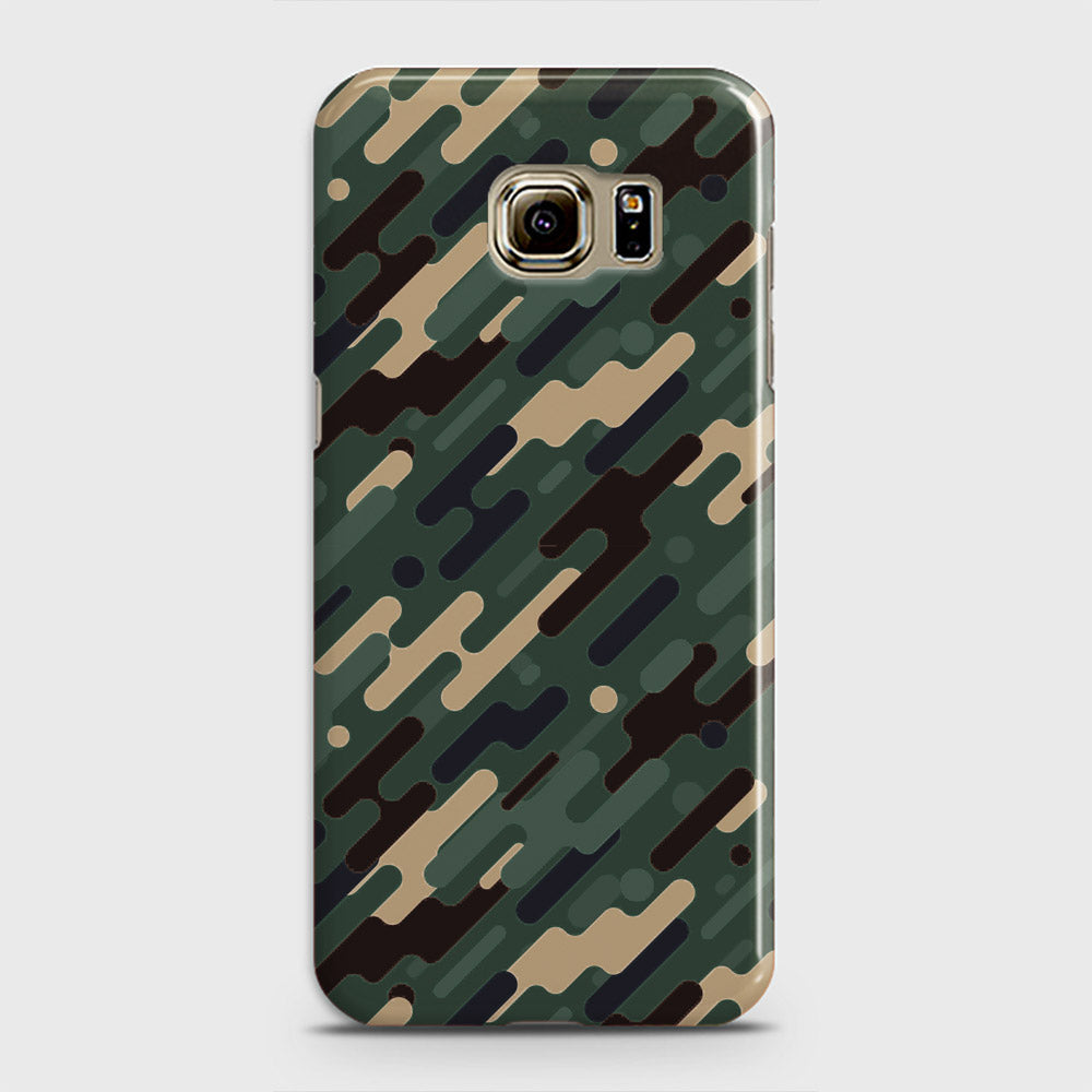 Samsung Galaxy S6 Cover - Camo Series 3 - Light Green Design - Matte Finish - Snap On Hard Case with LifeTime Colors Guarantee