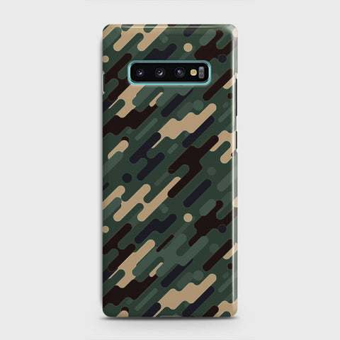 Samsung Galaxy S10 Cover - Camo Series 3 - Light Green Design - Matte Finish - Snap On Hard Case with LifeTime Colors Guarantee