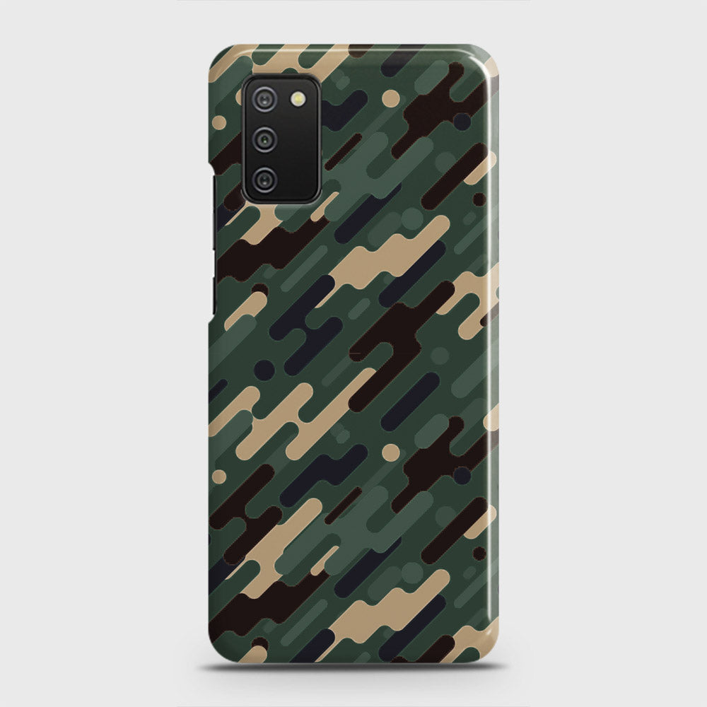 Samsung Galaxy A02s Cover - Camo Series 3 - Light Green Design - Matte Finish - Snap On Hard Case with LifeTime Colors Guarantee