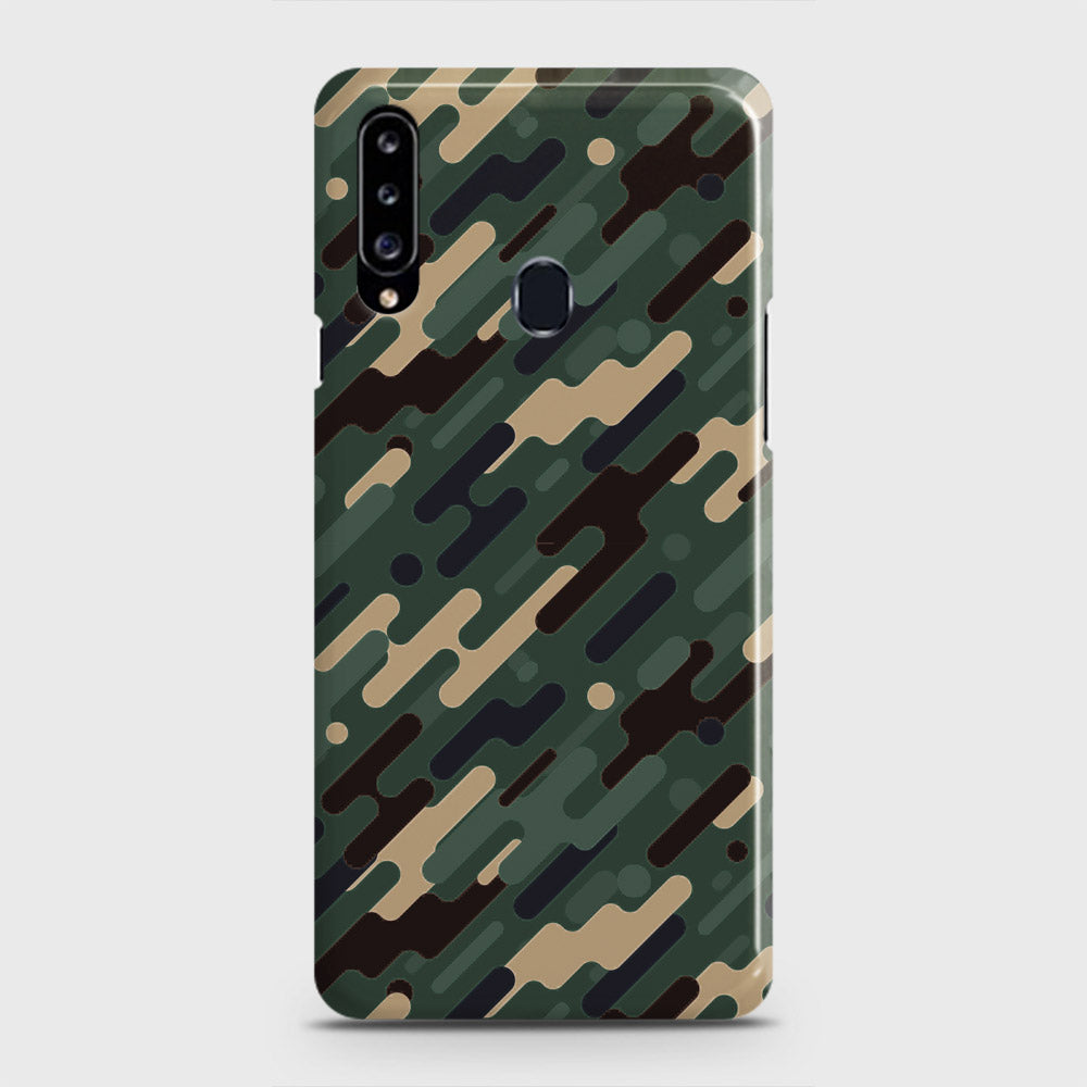 Samsung Galaxy A20s Cover - Camo Series 3 - Light Green Design - Matte Finish - Snap On Hard Case with LifeTime Colors Guarantee