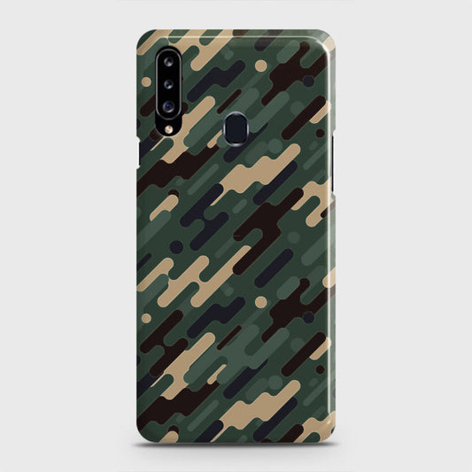 Samsung Galaxy A20s Cover - Camo Series 3 - Light Green Design - Matte Finish - Snap On Hard Case with LifeTime Colors Guarantee