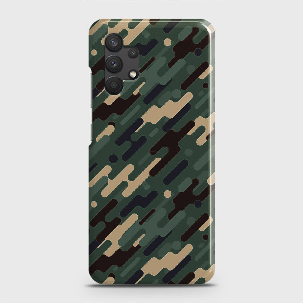 Samsung Galaxy A32 Cover - Camo Series 3 - Light Green Design - Matte Finish - Snap On Hard Case with LifeTime Colors Guarantee