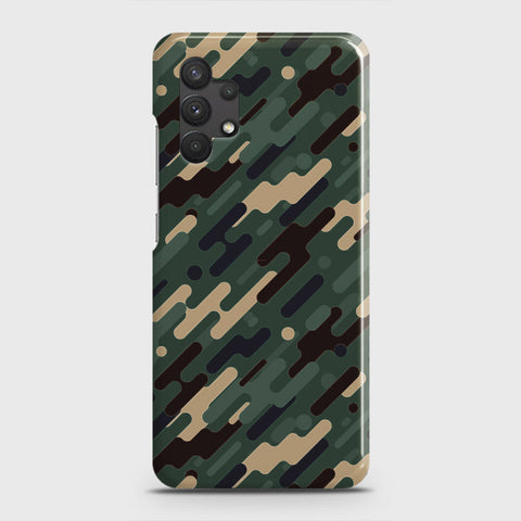 Samsung Galaxy A32 Cover - Camo Series 3 - Light Green Design - Matte Finish - Snap On Hard Case with LifeTime Colors Guarantee