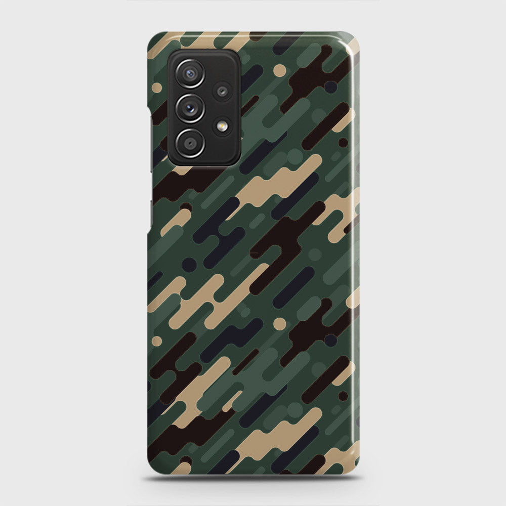 Samsung Galaxy A52 Cover - Camo Series 3 - Light Green Design - Matte Finish - Snap On Hard Case with LifeTime Colors Guarantee