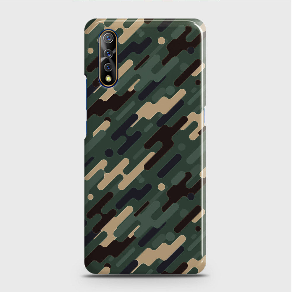 Vivo S1 Cover - Camo Series 3 - Light Green Design - Matte Finish - Snap On Hard Case with LifeTime Colors Guarantee