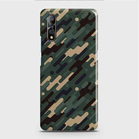 Vivo S1 Cover - Camo Series 3 - Light Green Design - Matte Finish - Snap On Hard Case with LifeTime Colors Guarantee