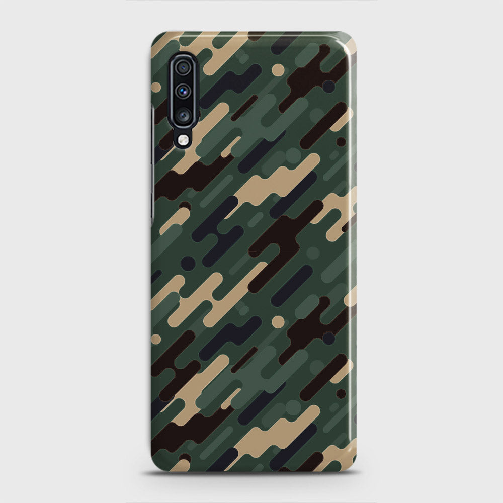 Samsung Galaxy A70 Cover - Camo Series 3 - Light Green Design - Matte Finish - Snap On Hard Case with LifeTime Colors Guarantee