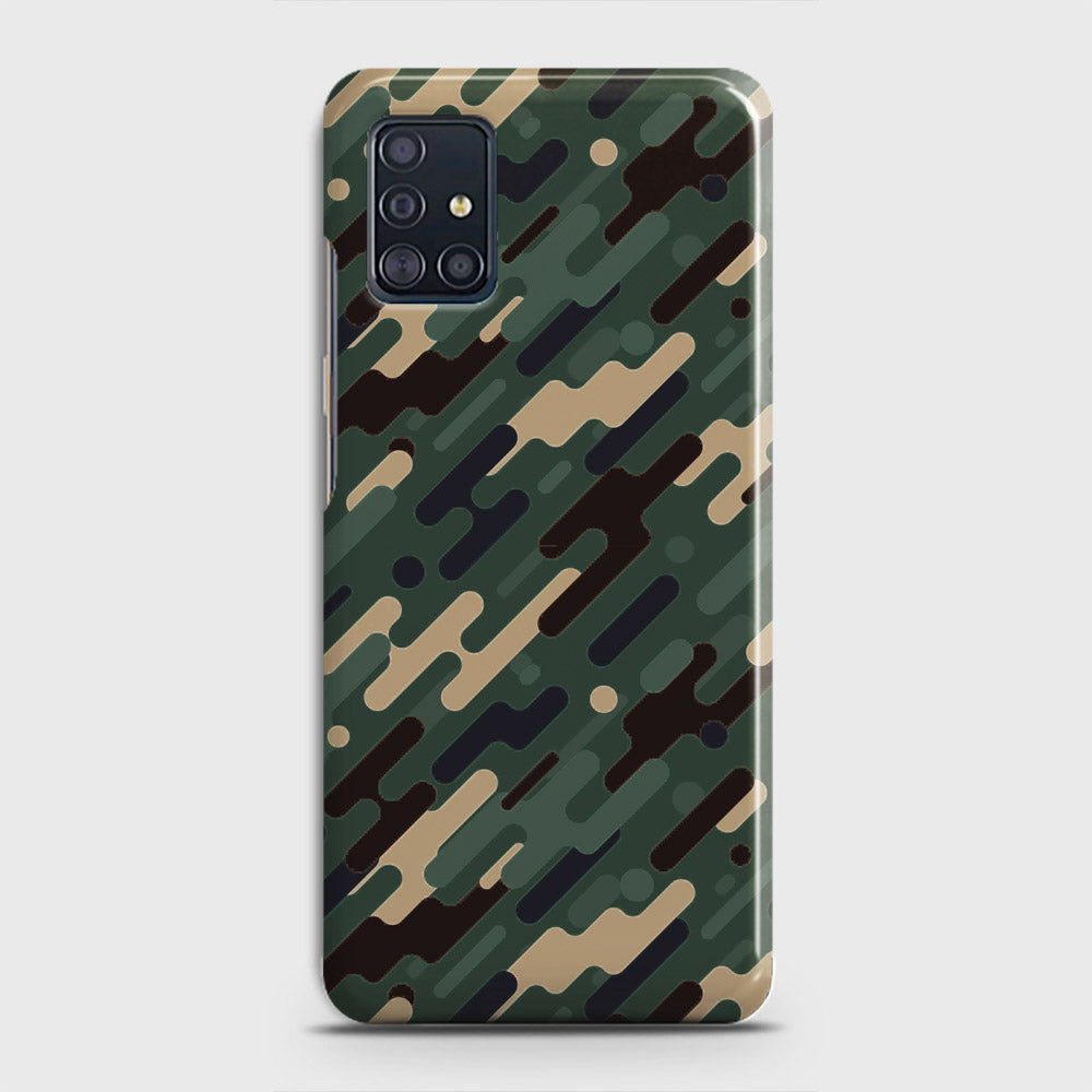Samsung Galaxy A71 Cover - Camo Series 3 - Light Green Design - Matte Finish - Snap On Hard Case with LifeTime Colors Guarantee