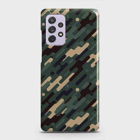 Samsung Galaxy A72 Cover - Camo Series 3 - Light Green Design - Matte Finish - Snap On Hard Case with LifeTime Colors Guarantee