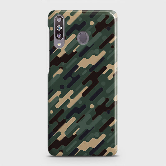 Samsung Galaxy M30 Cover - Camo Series 3 - Light Green Design - Matte Finish - Snap On Hard Case with LifeTime Colors Guarantee