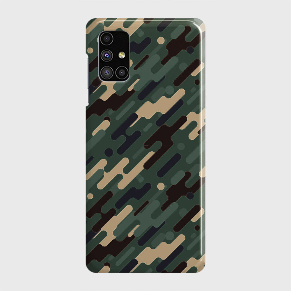Samsung Galaxy M51 Cover - Camo Series 3 - Light Green Design - Matte Finish - Snap On Hard Case with LifeTime Colors Guarantee