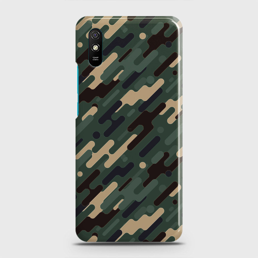 Xiaomi Redmi 9A Cover - Camo Series 3 - Light Green Design - Matte Finish - Snap On Hard Case with LifeTime Colors Guarantee