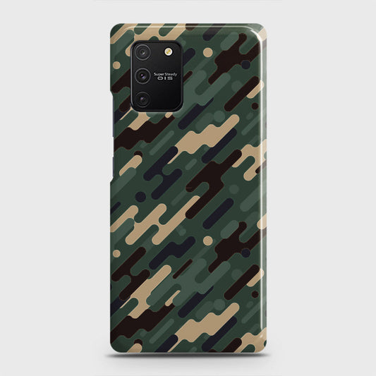 Samsung Galaxy A91 Cover - Camo Series 3 - Light Green Design - Matte Finish - Snap On Hard Case with LifeTime Colors Guarantee