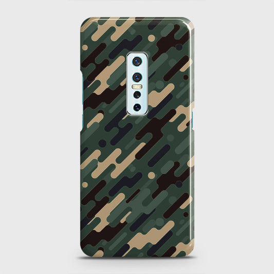 Vivo V17 Pro Cover - Camo Series 3 - Light Green Design - Matte Finish - Snap On Hard Case with LifeTime Colors Guarantee