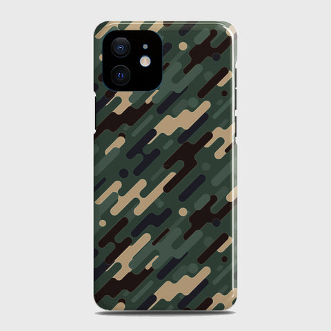 iPhone 12 Mini Cover - Camo Series 3 - Light Green Design - Matte Finish - Snap On Hard Case with LifeTime Colors Guarantee