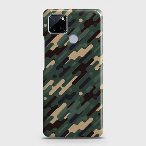 Realme C12 Cover - Camo Series 3 - Light Green Design - Matte Finish - Snap On Hard Case with LifeTime Colors Guarantee