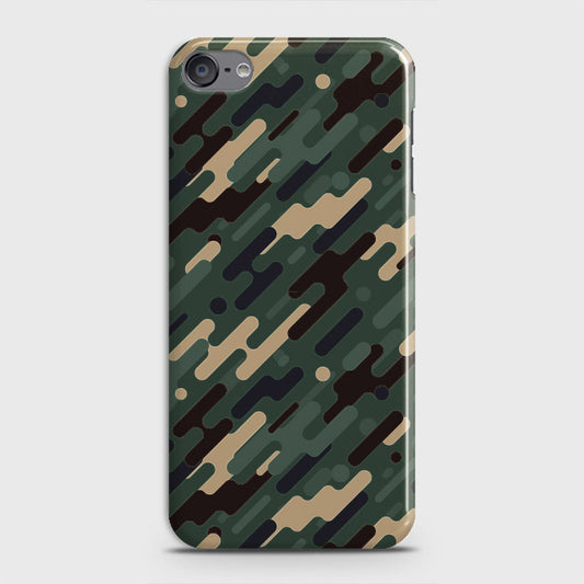 iPod Touch 6 Cover - Camo Series 3 - Light Green Design - Matte Finish - Snap On Hard Case with LifeTime Colors Guarantee